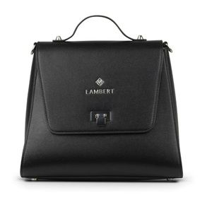 LAMBERT- The Elie - 3-in-1 Black Vegan Leather Handbag